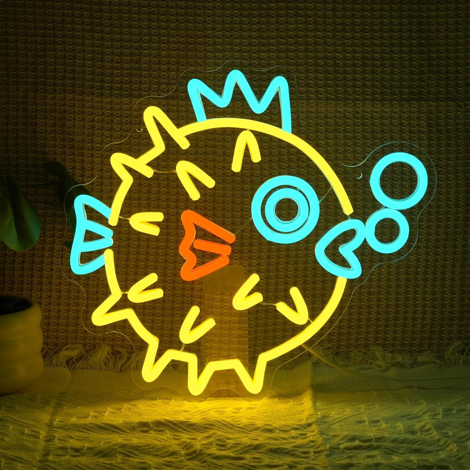 Aquarium Fish Restaurant - Balık Severler İçin Balon Balığı Neon
