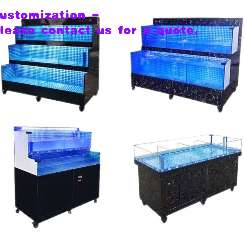 Aquarium Fish Restaurant - Özel Siyah Dikdörtgen Balık Istakoz Canlı