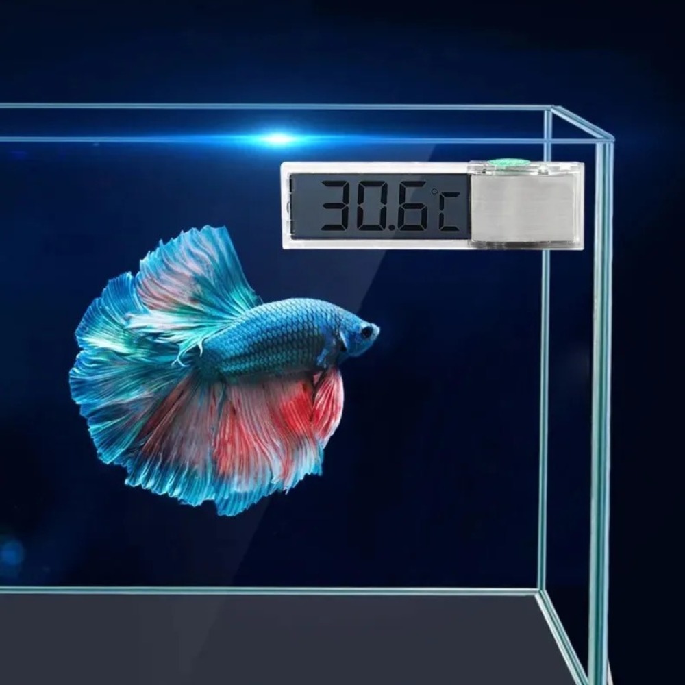 Aquarium Thermometer - 1 adet akvaryum termometresi elektronik LCD