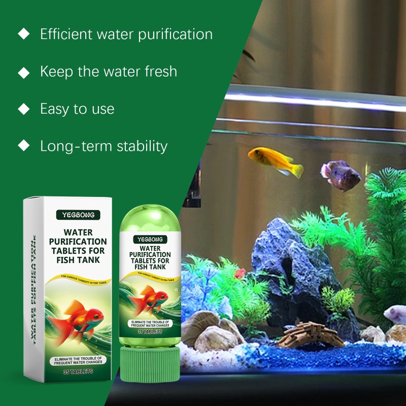 Aquarium Fish Long - Balık Tankı Su Arıtma Tabletleri Verimli