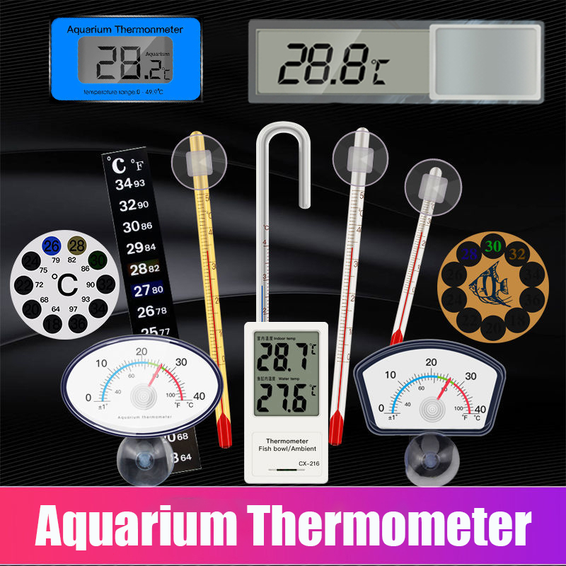 Aquarium Thermometer - Akvaryum Termometresi Balık Tankı Dalgıç Cam