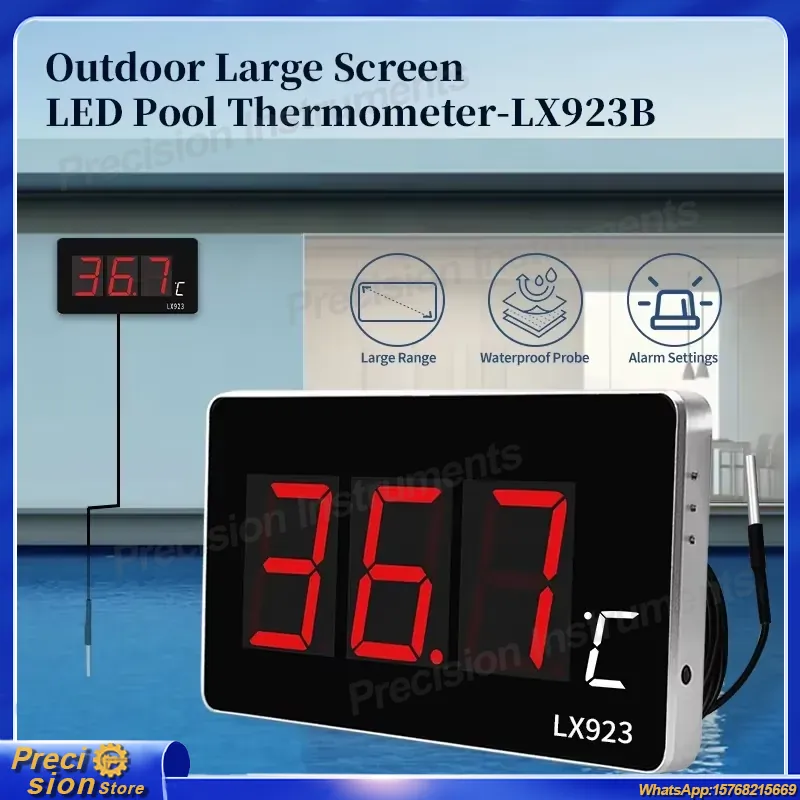 Aquarium Thermometer - Dijital Havuz Termometresi Balık Tankı Sıcaklık