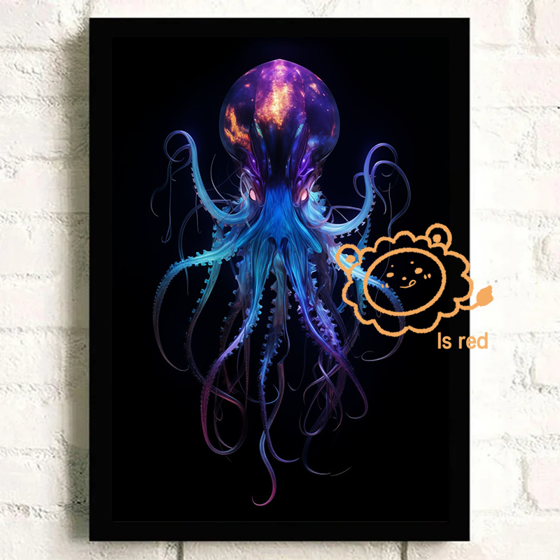 Sualtı uzay Poster Neon ahtapo - Aquarium Fish Poster incelemesi ve fiyatı